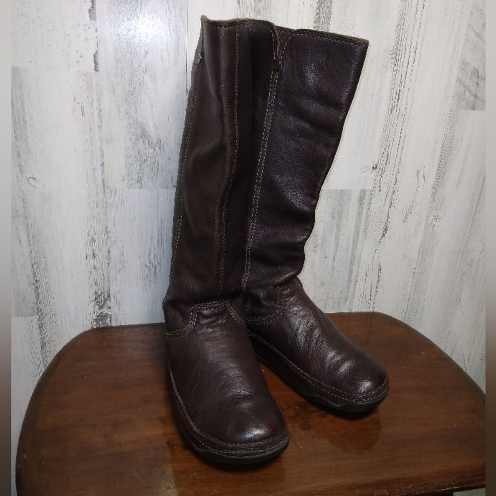 FitFlop Superboot Brown Tall Leather Boot Size 10